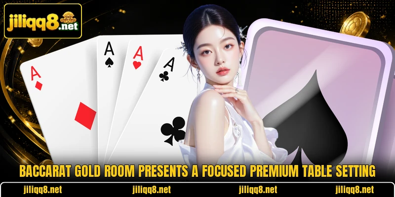 Baccarat Gold Room presents a focused premium table setting Baccarat Gold Room presents a focused premium table setting