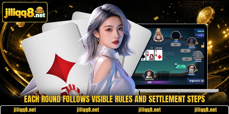Each round follows visible rules and settlement steps Each round follows visible rules and settlement steps