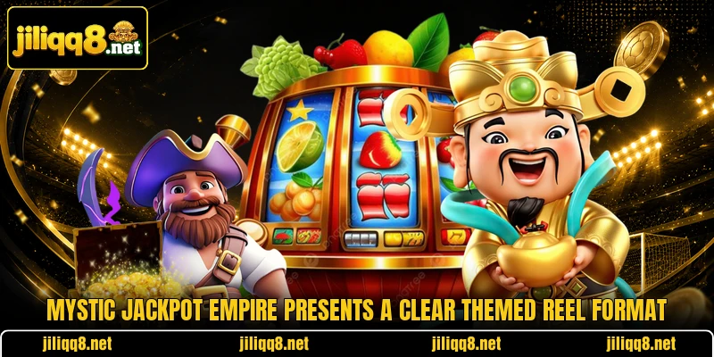 Mystic Jackpot Empire presents a clear themed reel format Mystic Jackpot Empire presents a clear themed reel format