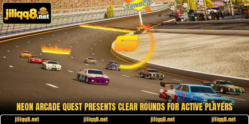 Neon Arcade Quest presents clear rounds for active players Neon Arcade Quest presents clear rounds for active players