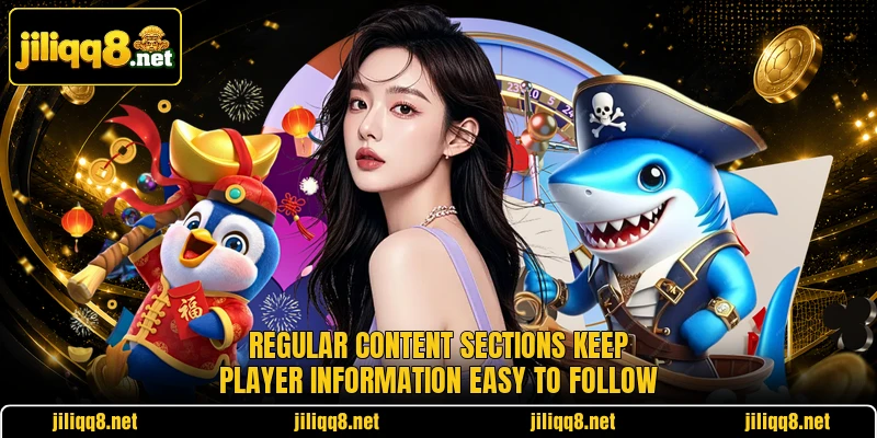 Regular content sections keep player information easy to follow