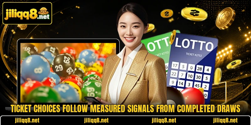 Ticket choices follow measured signals from completed draws